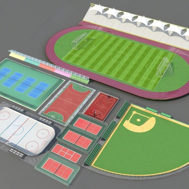 篮球场3D模型